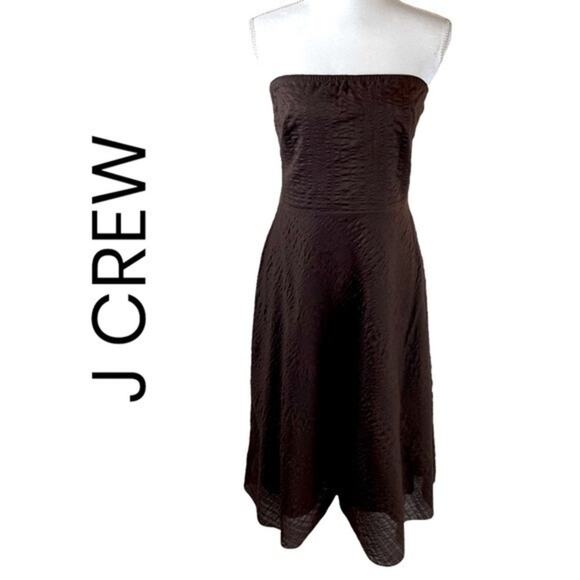 J‎ Crew Strapless Brown Dress Size 8 - Picture 2 of 10